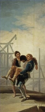 フランシスコ・ゴヤ Painting - 負傷した石工フランシスコ・デ・ゴヤ